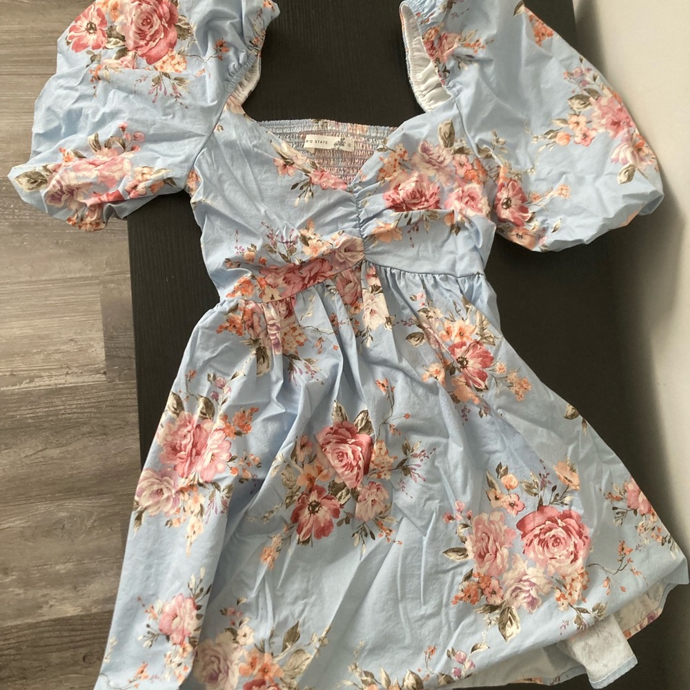 Altar'd State Blue Floral Dress